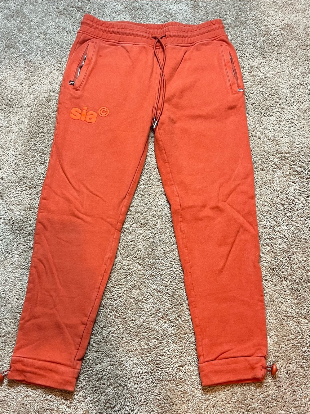 Sia Collective Orange Sweatpants Joggers Size Small